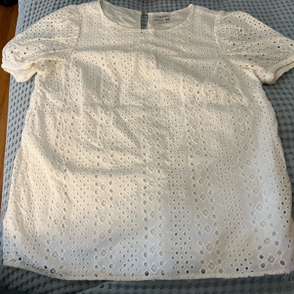 J. Crew size XXS white eyelet top